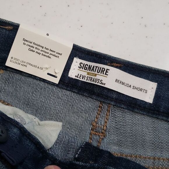 NWT Levi Strauss Signature Gold Girls Bermuda Shorts Sz 6 - Picture 3 of 6